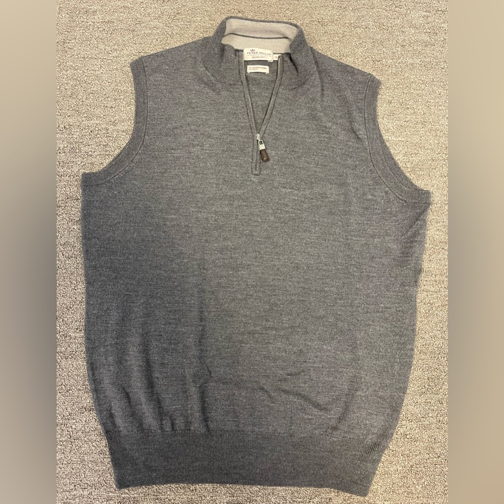 Peter Millar Merino Wool Quarter Zip Sweater Vest